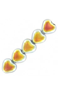 Czech Hearts beads 6mm Crystal marea 00030/28001